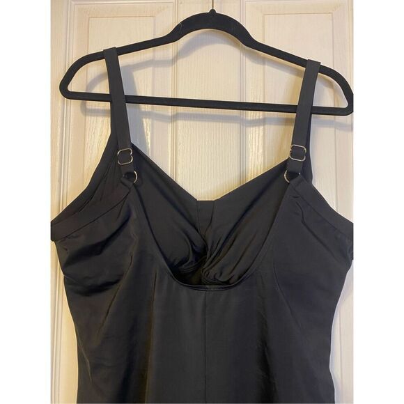 Jantzen Classic 1 Piece Swim Suit Wrap Ruched Adjustable Straps Bra - Picture 6 of 6